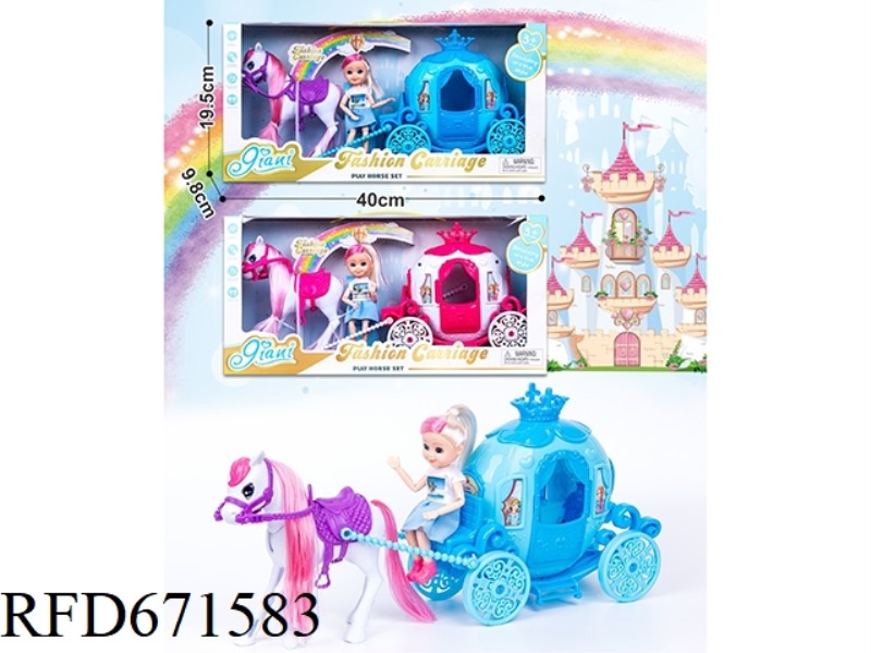 5-INCH BARBIE DOLL + CARRIAGE
