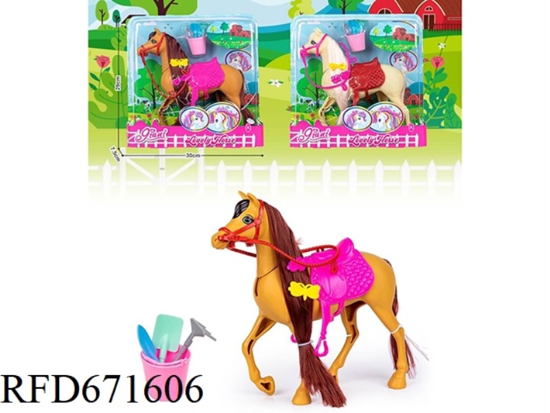 BARBIE HORSE WITH BEACH ACCESSORIES