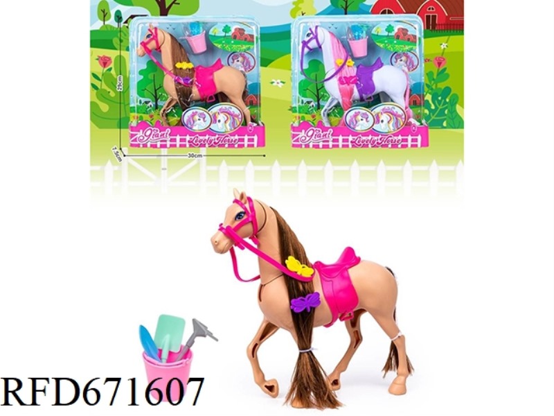 BARBIE HORSE WITH BEACH ACCESSORIES