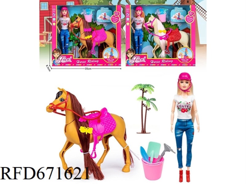 11.5-INCH BARBIE WITH COLT + BUCKET BEACH ACCESSORIES