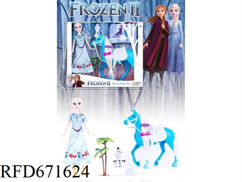 A 11.5-INCH REAL 10-JOINT ICE AND SNOW PRINCESS WITH A FOAL
