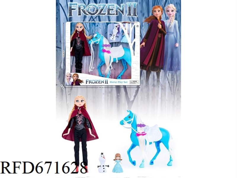 A 11.5-INCH REAL 9-JOINT ICE AND SNOW PRINCESS WITH A FOAL