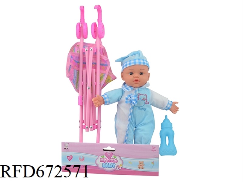 12-INCH DOLL WITH BOTTLE PLASTIC CART IC