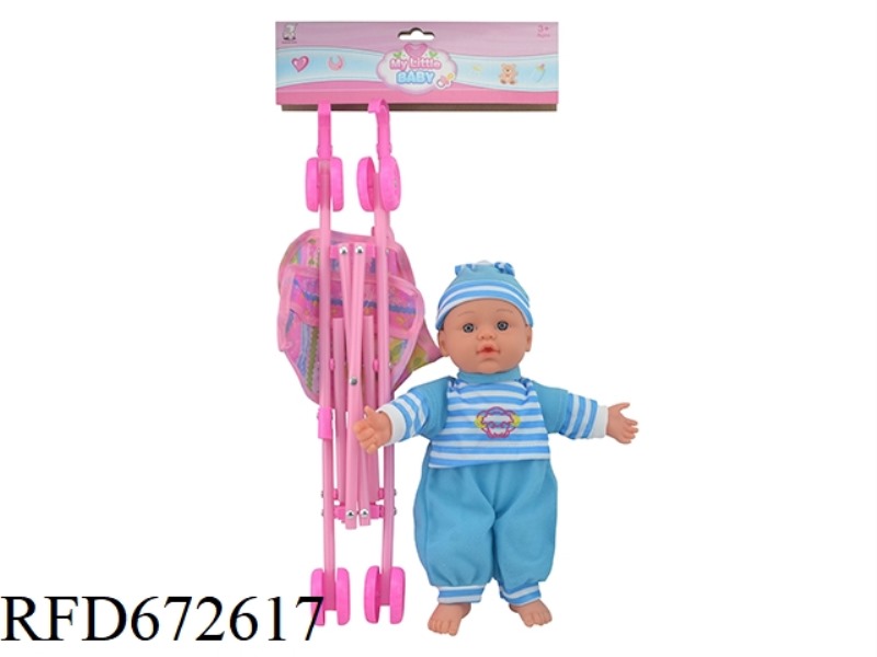12-INCH DOLL WITH BOTTLE PLASTIC CART IC