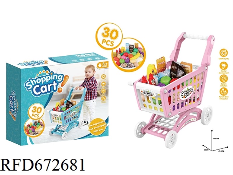 LARGE DOUBLE SHOPPING CART