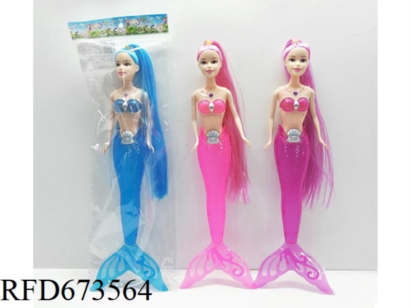 A 34-CM LONG-HAIRED MERMAID WITHOUT LIGHTS
