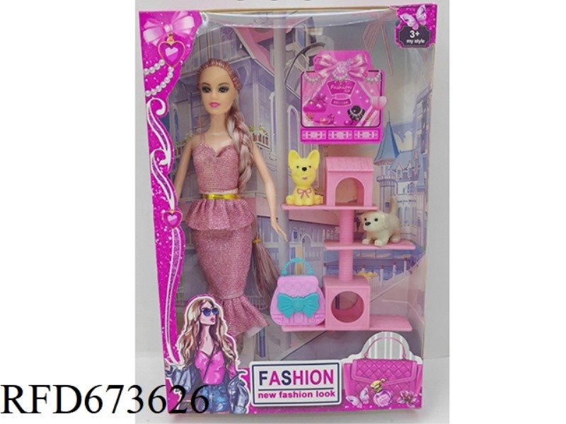 11.5 INCH 9 JOINTS (FOOT STRAP JOINTS) BARBIE DOLL