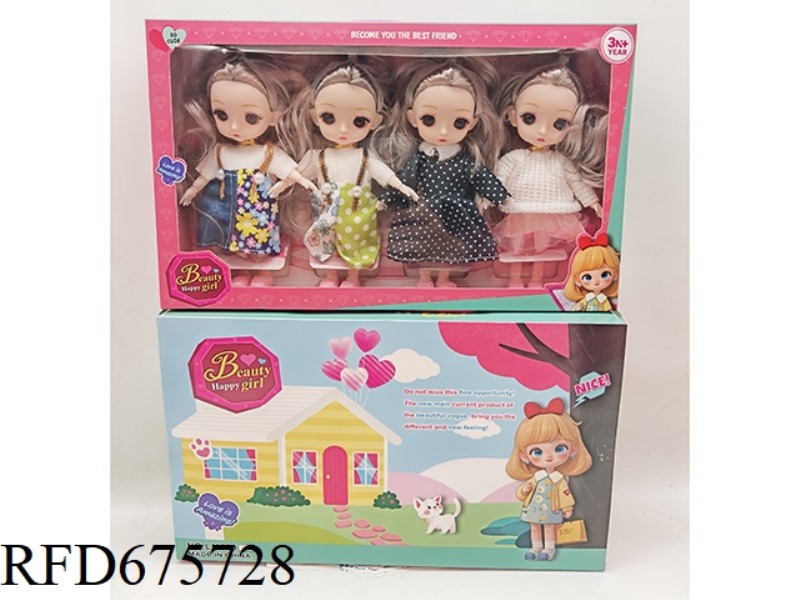 6-INCH 3D EYE 12-JOINT REAL FASHION DOLL