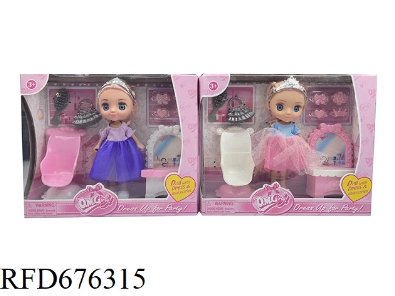 6.5-INCH FIGURINE DRESSING TABLE + DRESSING CHAIR