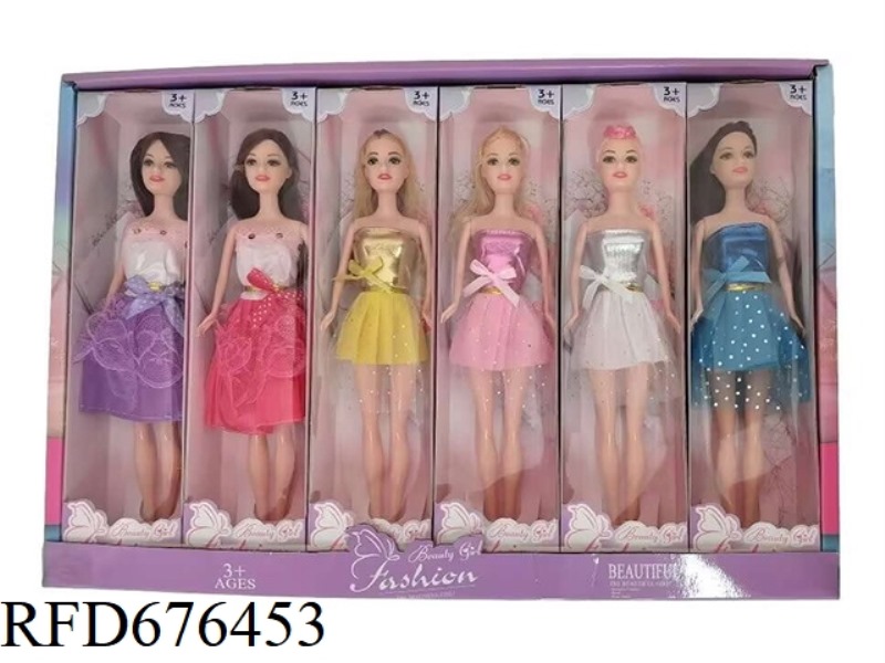 11-INCH LIVE HAND BARBIE DOLL 6PCS