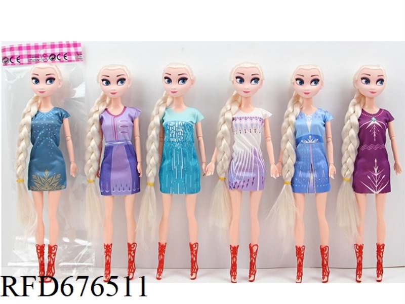 11.5 INCHES, 9 JOINTS, 30 CM, SOLID 3D EYE, FASHIONABLE LONG WHIP, ICE PRINCESS, MIXED IN MULTIPLE S