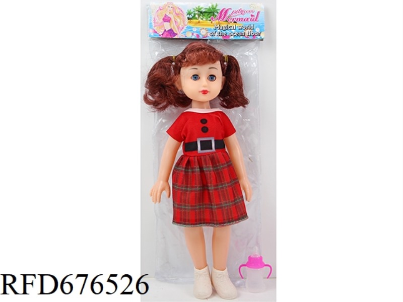 14-INCH, 5-JOINT, 31-CM, EMPTY BODY, LIVE EYES, STRAIGHT FEET, CHUBBY BABY DOLL + BABY BOTTLE, MIXED