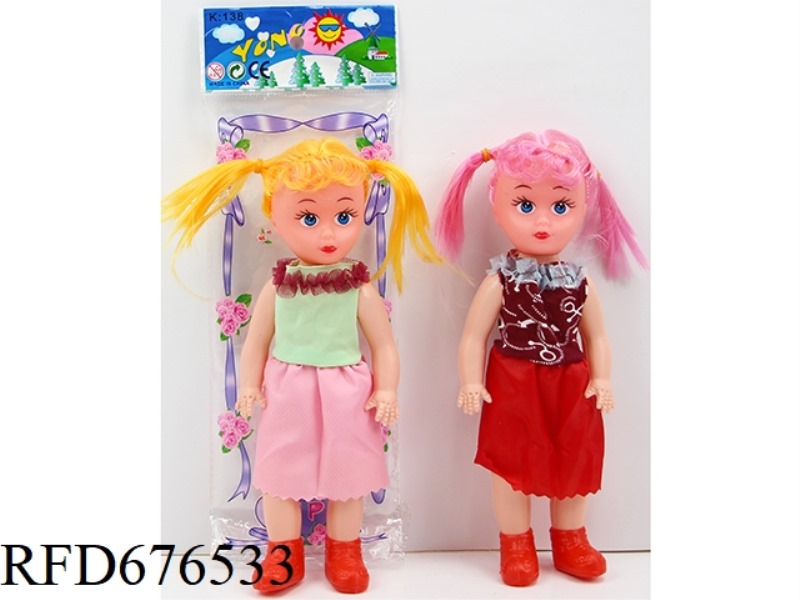 10-INCH, 5-JOINT, 23CM, BARE-BODY, COLOR-PRINTED EYES, STRAIGHT FEET, CHUBBY GIRL DOLL, MIXED IN MUL