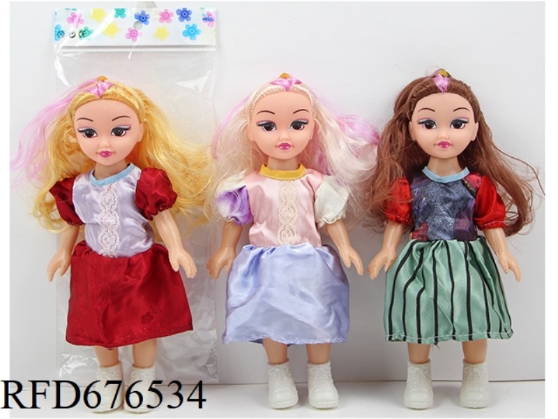 10-INCH, 5-JOINT, 25CM, BARE-BODY, STRAIGHT FEET, COLOR-PRINTED EYES, FASHIONABLE CHUBBY GIRL DOLL W