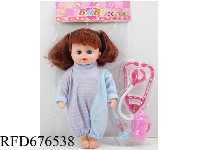 12-INCH, 5-JOINT, 27 CM, EMPTY BODY, LIVE EYES, BENT FEET, CHUBBY GIRL DOLL WITH VACUUM-FORMED ACCES