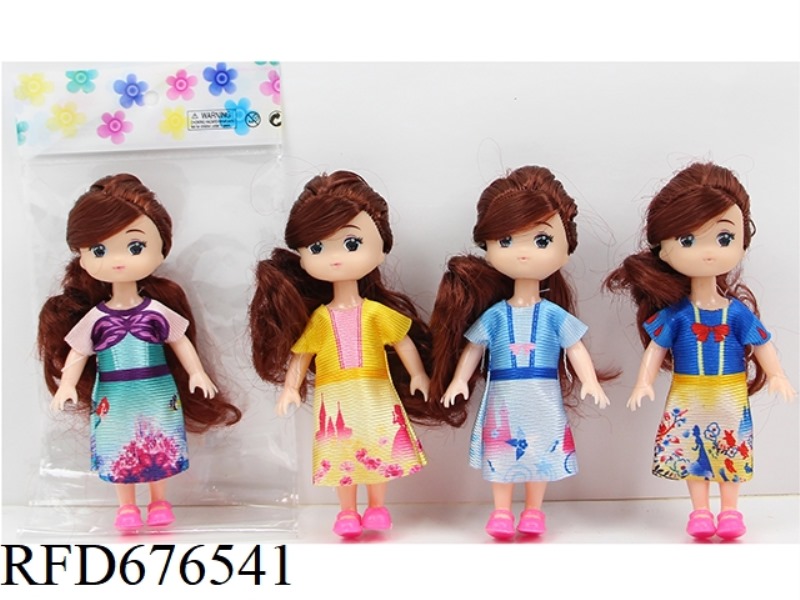4.5-INCH, 13CM, 5-JOINT, COLOR-PRINTED, REAL, FASHIONABLE AND TRENDY DOLL WITH MULTIPLE STYLES MIXED