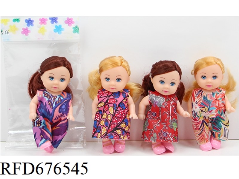 5.5-INCH, 5-JOINT, 12CM SOLID BODY, COLOR-PRINTED EYES, BENT FEET, VARIOUS MIXED STYLES OF GOODS DOL
