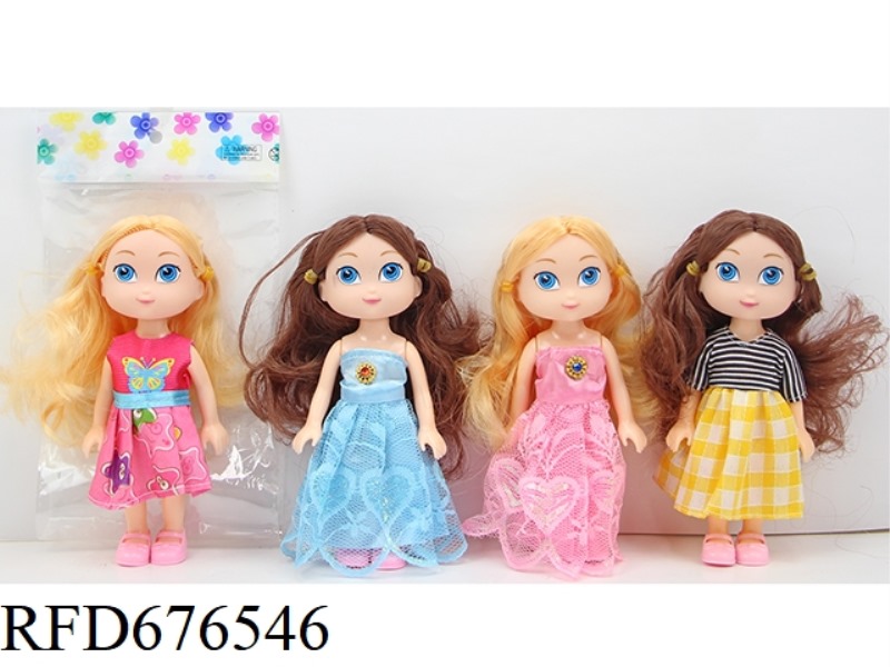 6-INCH, 5-JOINT, 15-CM SOLID, COLOR-PRINTED, FASHIONABLE GIRL DOLL WITH MULTIPLE STYLES MIXED TOGETH