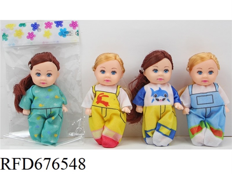 5.5-INCH, 5-JOINT, 12-CM, SOLID, CURVED-FOOTED, COLOR-PRINTED, FASHIONABLE GIRL DOLL WITH MULTIPLE S