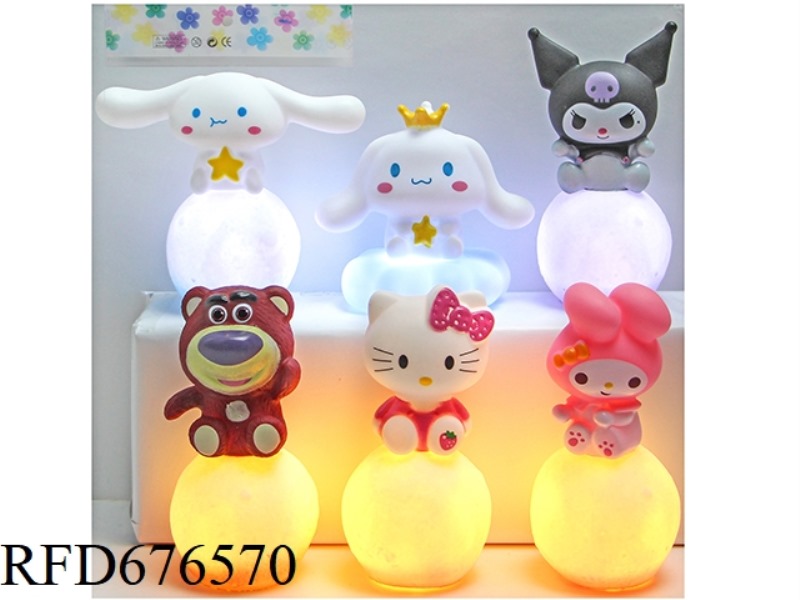 A MIXED SET OF 12 CM SMALL LIGHT (AG3*3) ANIMAL CARTOON TOYS