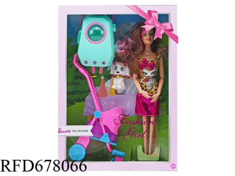 11.5-INCH, 9-JOINT, BODY-LENGTH LONG HAIR FASHION, BARBIE STRAP, BACKPACK STRAP, PET STRAP, PUSH-PUL