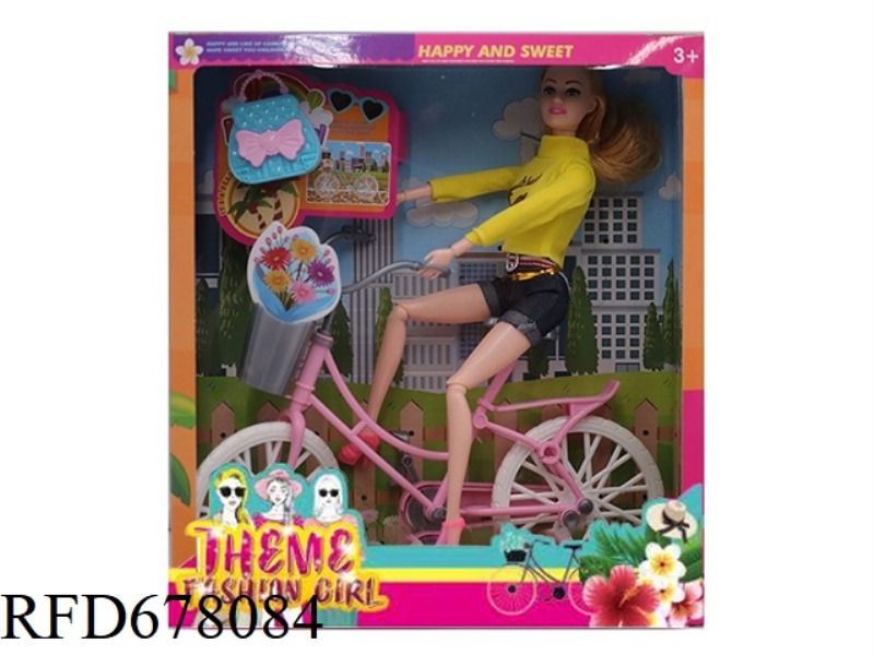 11.5-INCH 11-JOINT BODY-THEMED BICYCLE FASHION BARBIE STRAP ACCESSORY