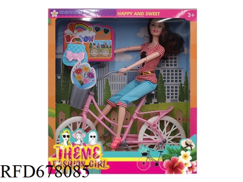 11.5-INCH 11-JOINT BODY-THEMED BICYCLE FASHION BARBIE STRAP ACCESSORY