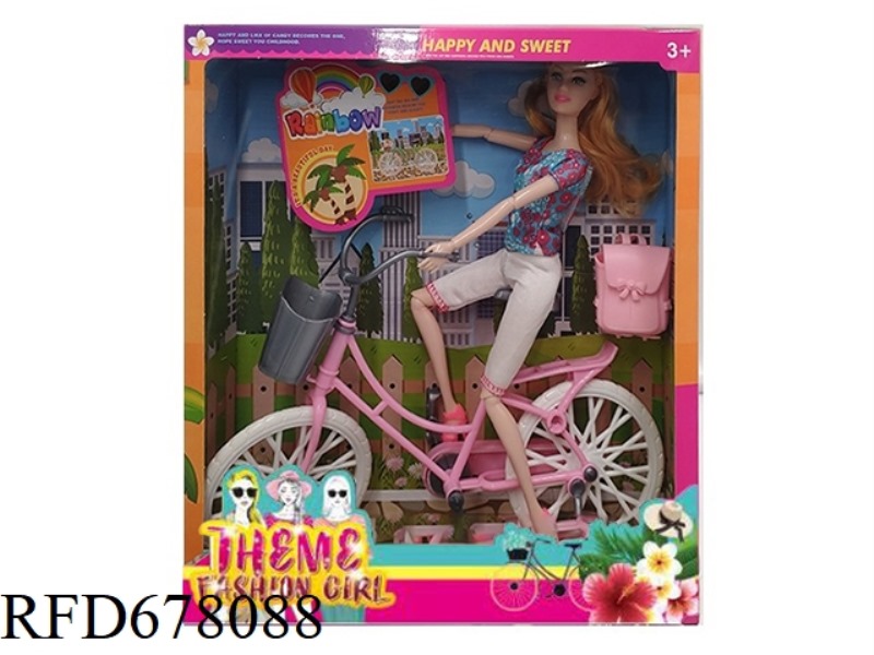 11.5-INCH 11-JOINT BODY-THEMED BICYCLE FASHION BARBIE STRAP ACCESSORY