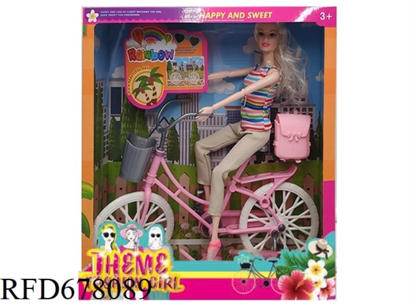 11.5-INCH 11-JOINT BODY-THEMED BICYCLE FASHION BARBIE STRAP ACCESSORY