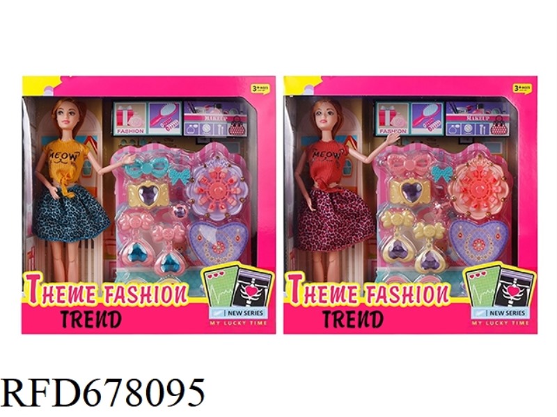 FASHION-THEMED 11.5-INCH 12-JOINT FULL-BODY BARBIE WITH MAKEUP SET