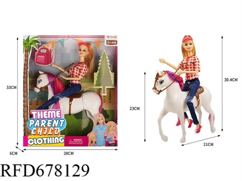 THEME PARK SERIES: 11.5-INCH 12-JOINT REAL RIDING BEAUTY WITH A HAT