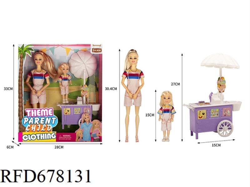 THEME PARK SERIES: 11.5-INCH 9-JOINT REAL FRUIT STAND BEAUTY WITH FRUIT STAND SET