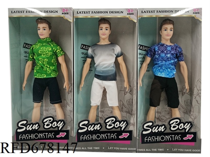 THREE MIXED OUTFITS OF 11.5-INCH SOLID CASUAL WEAR FOR MEN