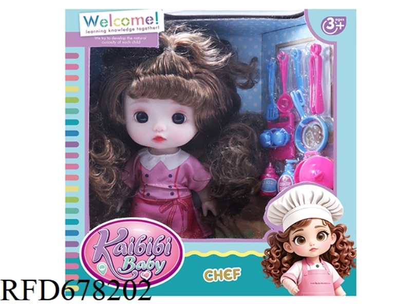 8.5-INCH KABI DOLL CHEF THEME SET