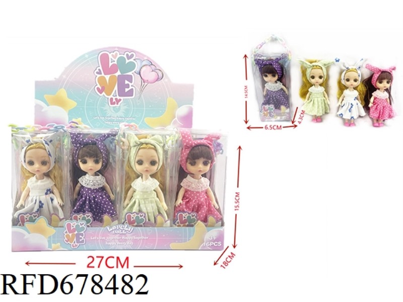 16 PIECES OF 4.5-INCH SOLID PENDANT DOLLS