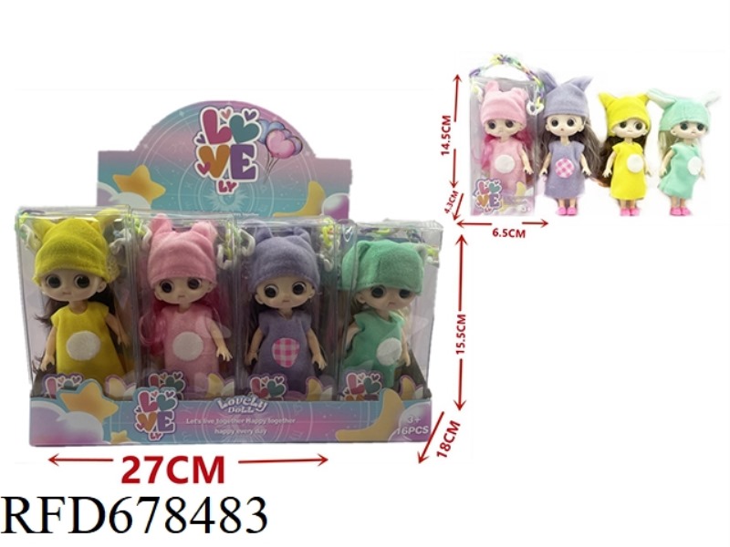 4.5-INCH SOLID HANGING DOLL (16 BOXES)