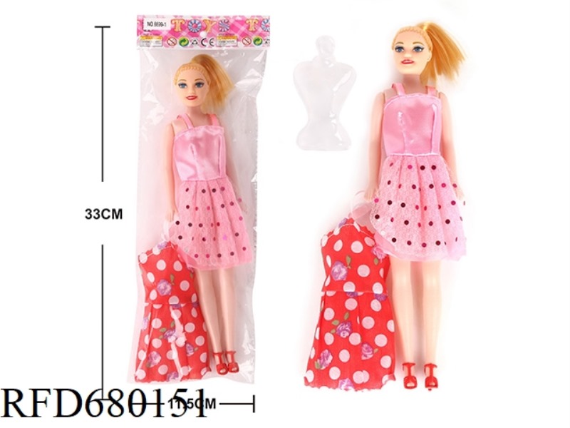 BAG VILLAGE 11.5-INCH HOLLOW BODY FASHIONABLE BARBIE DOLL WITH DRESS DRESS DRESS
