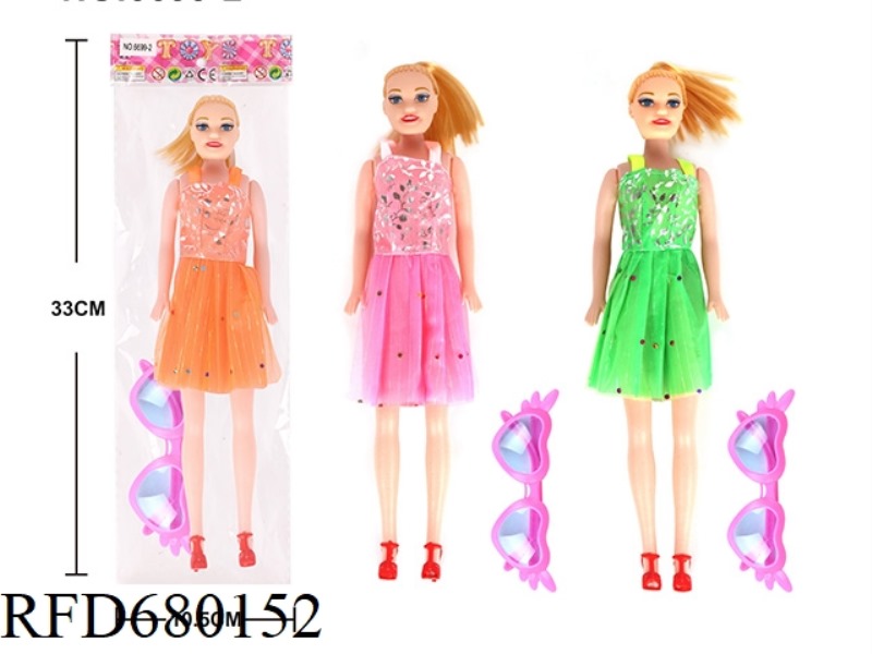 BAG VILLAGE 11.5-INCH HOLLOW BODY FASHIONABLE BARBIE DOLL WITH GLASSES