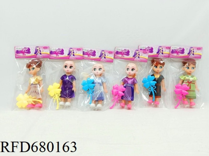 6-INCH HOLLOW ICE AND SNOW DOLL WITH FOUR-LEAF COMB