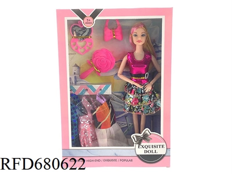 HIGH-END 11.5-INCH SOLID 9-JOINT FASHION SHORT SKIRT WITH A COMB, MIRROR, HANDBAG AND HANGING ACCESS