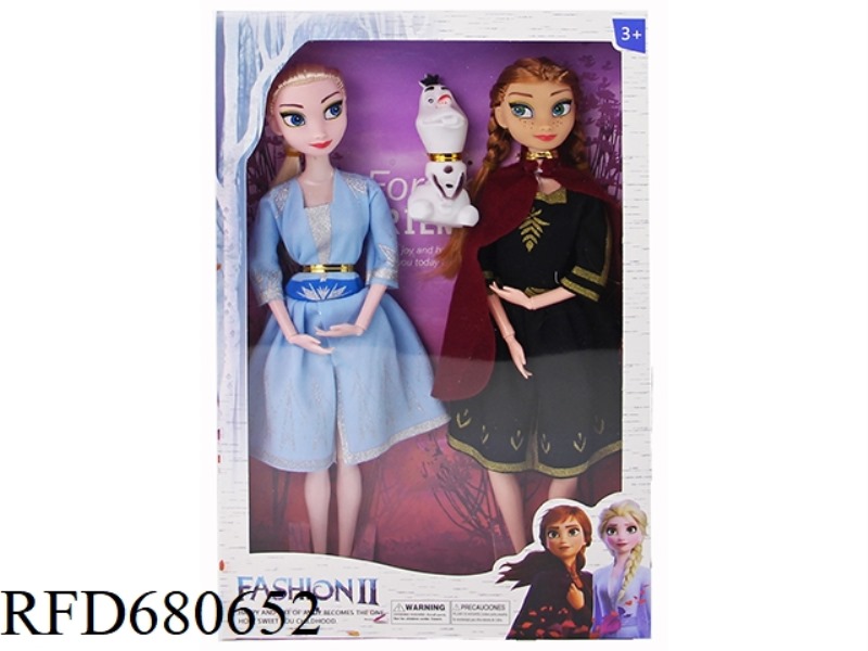 11.5-INCH 12-JOINT SOLID ICE AND SNOW BARBIE GIFT BOX DOUBLE SET