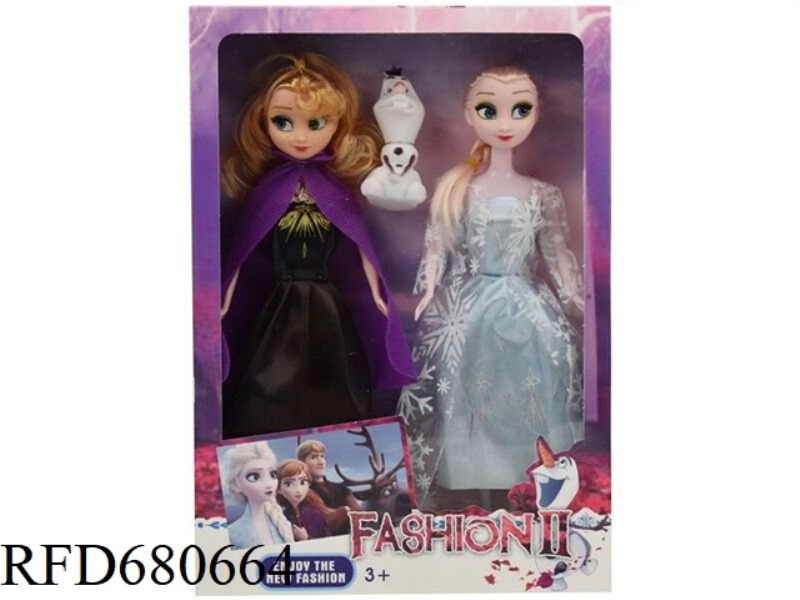THE SECOND-GENERATION 11.5-INCH REAL-LIFE ICE AND SNOW BARBIE IN TWO MIXED OUTFITS