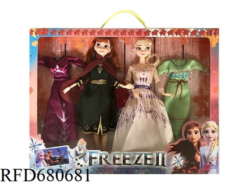 THE LATEST FOURTH-GENERATION 11-INCH 12-JOINT REAL FROZEN ANNA AND ELSA DOUBLE STRAP ACCESSORY