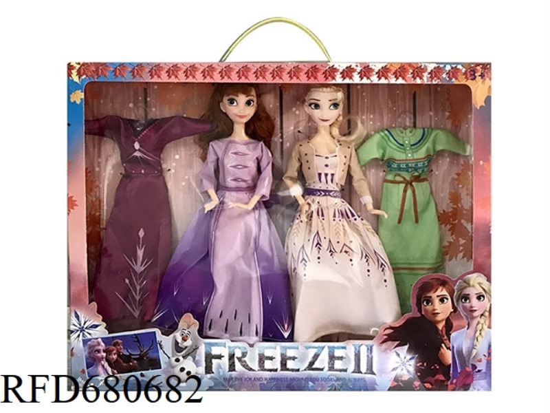 THE LATEST FOURTH-GENERATION 11-INCH 12-JOINT REAL FROZEN ANNA AND ELSA DOUBLE STRAP ACCESSORY