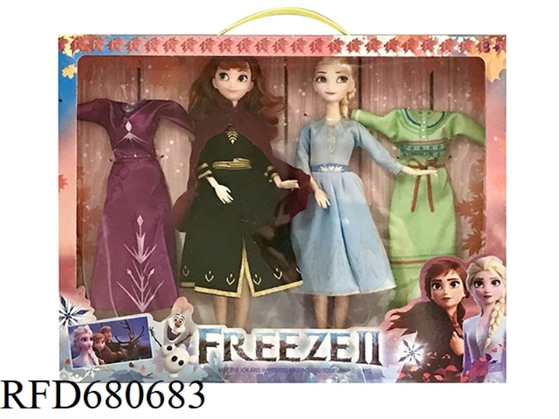 THE LATEST FOURTH-GENERATION 11-INCH 12-JOINT REAL FROZEN ANNA AND ELSA DOUBLE STRAP ACCESSORY