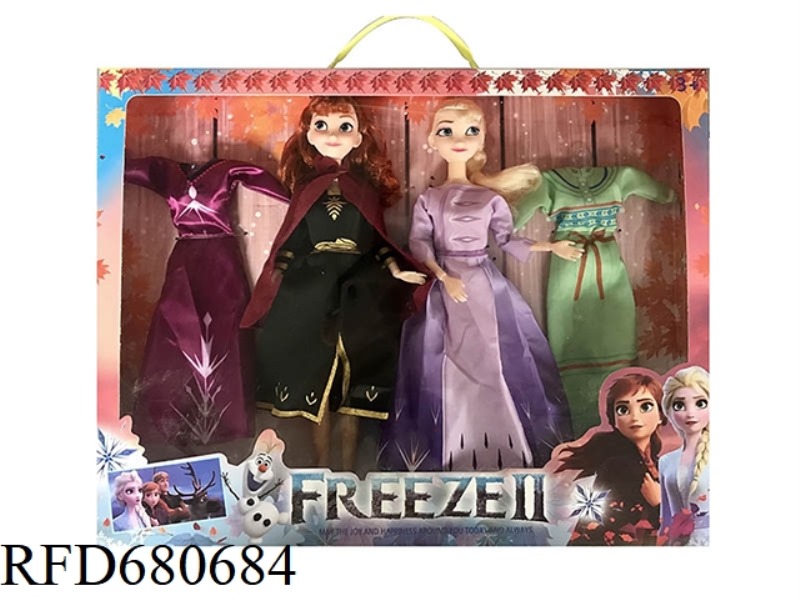 THE LATEST FOURTH-GENERATION 11-INCH 12-JOINT REAL FROZEN ANNA AND ELSA DOUBLE STRAP ACCESSORY