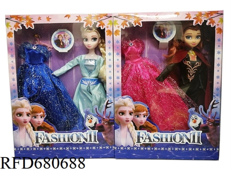 THE 4TH GENERATION 11.5-INCH FULL-BODY ICE AND SNOW BARBIE IN TWO MIXED OUTFITS WITH EVENING GOWNS
