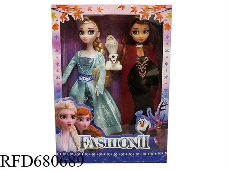 THE 4TH GENERATION 11.5-INCH REAL-LIFE ICE AND SNOW BARBIE WITH TWO MIXED OUTFITS AND SNOW BABY