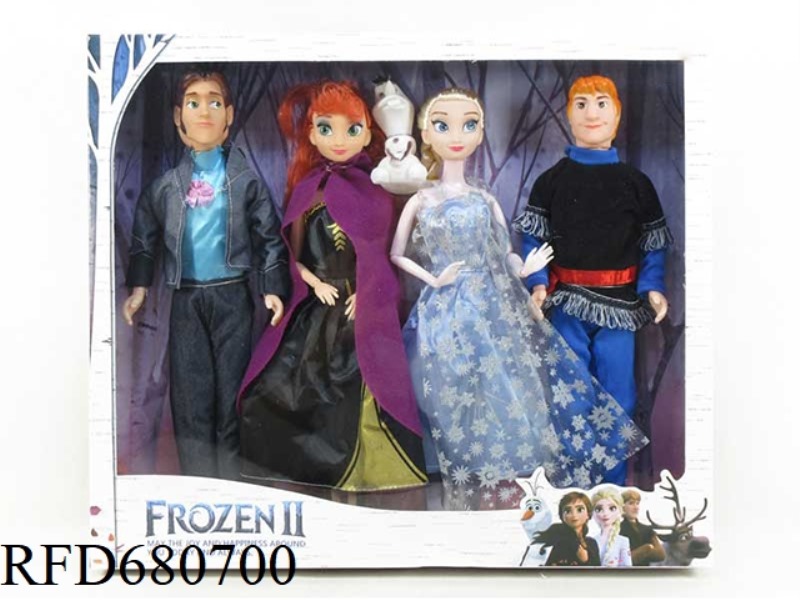 THE 4TH GENERATION 11.5-INCH 12-JOINT REAL ICE PRINCESS AND EMPTY ICE PRINCE 4-PIECE SET