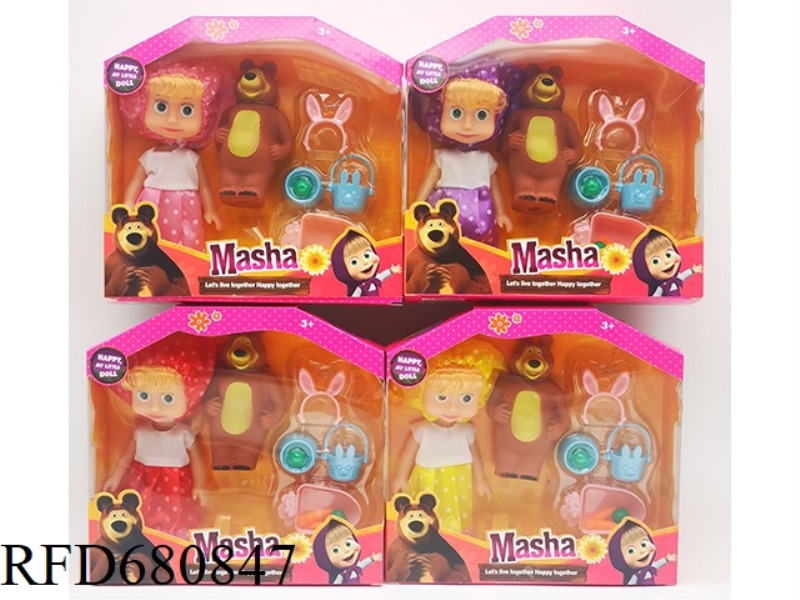 6-INCH EMPTY MARTHA DOLL + BEAR + ACCESSORIES VACUUM-FORMED